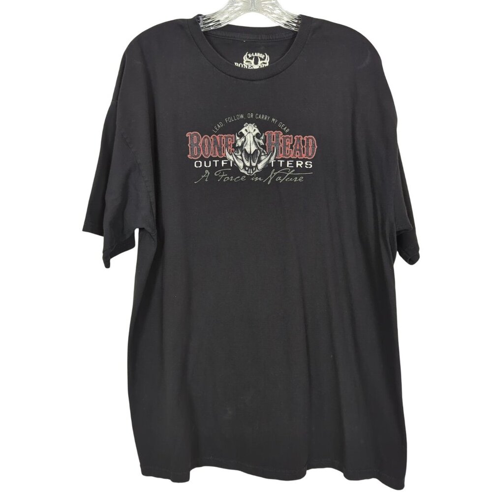 Bonehead‎ Outfitters Razorback Recon Graphic T-Shirt cotton Black X-Large